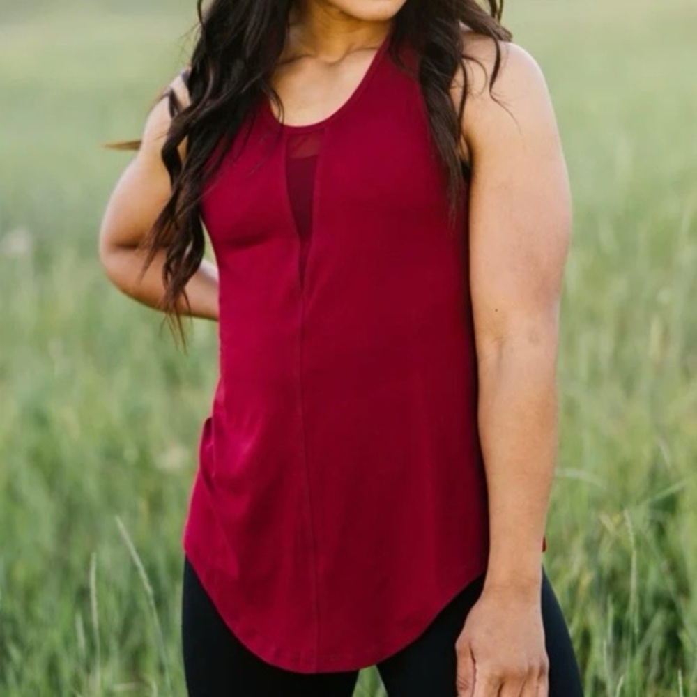 ZYIA Effortless Red Tank Top